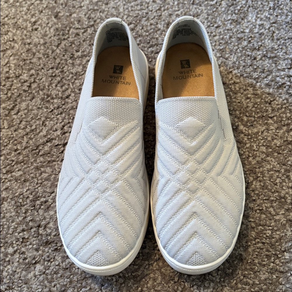 White Mountain Light Gray Slip-On Sneakers…Worn Twice! - Picture 2 of 5